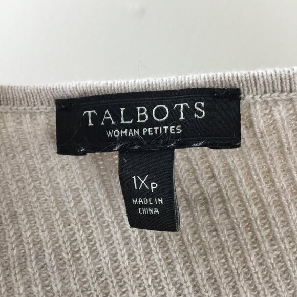 Talbots Beige Sweater Dress 1xp - Picture 6 of 9